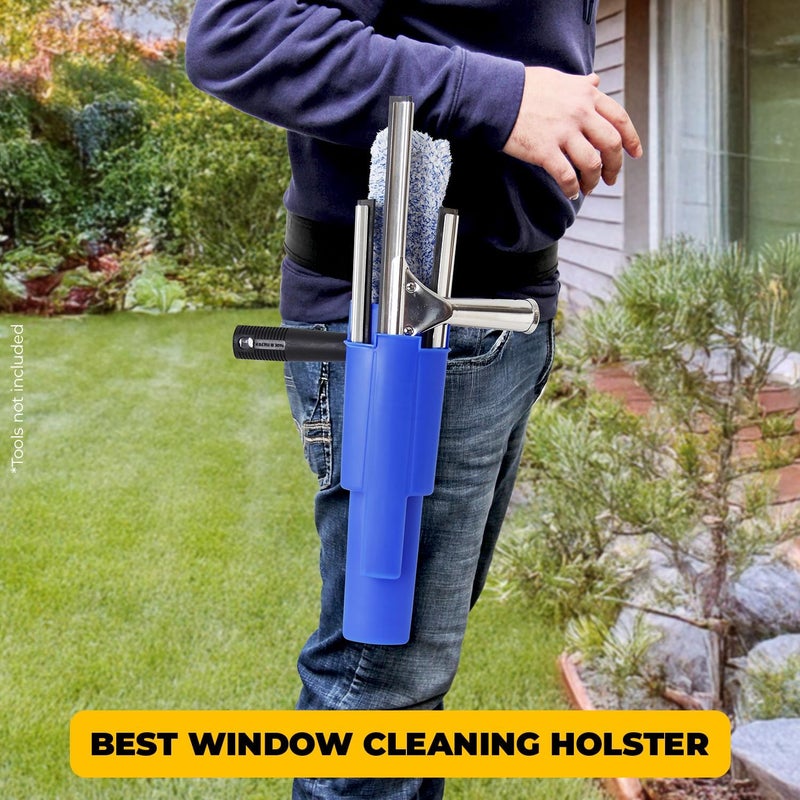 Windows101 Window Cleaning Side Bucket On a Belt Holster Holds 3 Squeegees and a Washer - Image 5
